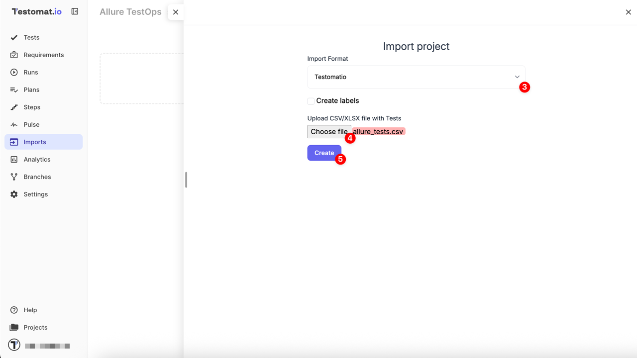 Import tests